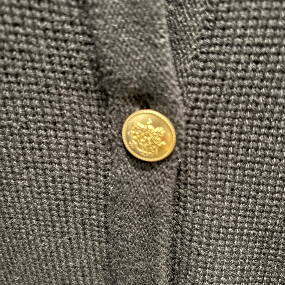J. Crew Black Cardigan with Gold Buttons - Picture 3 of 3